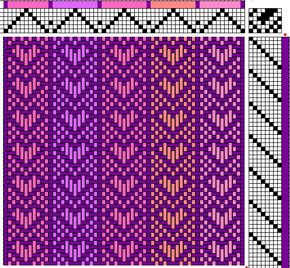 6-shaft twill heart