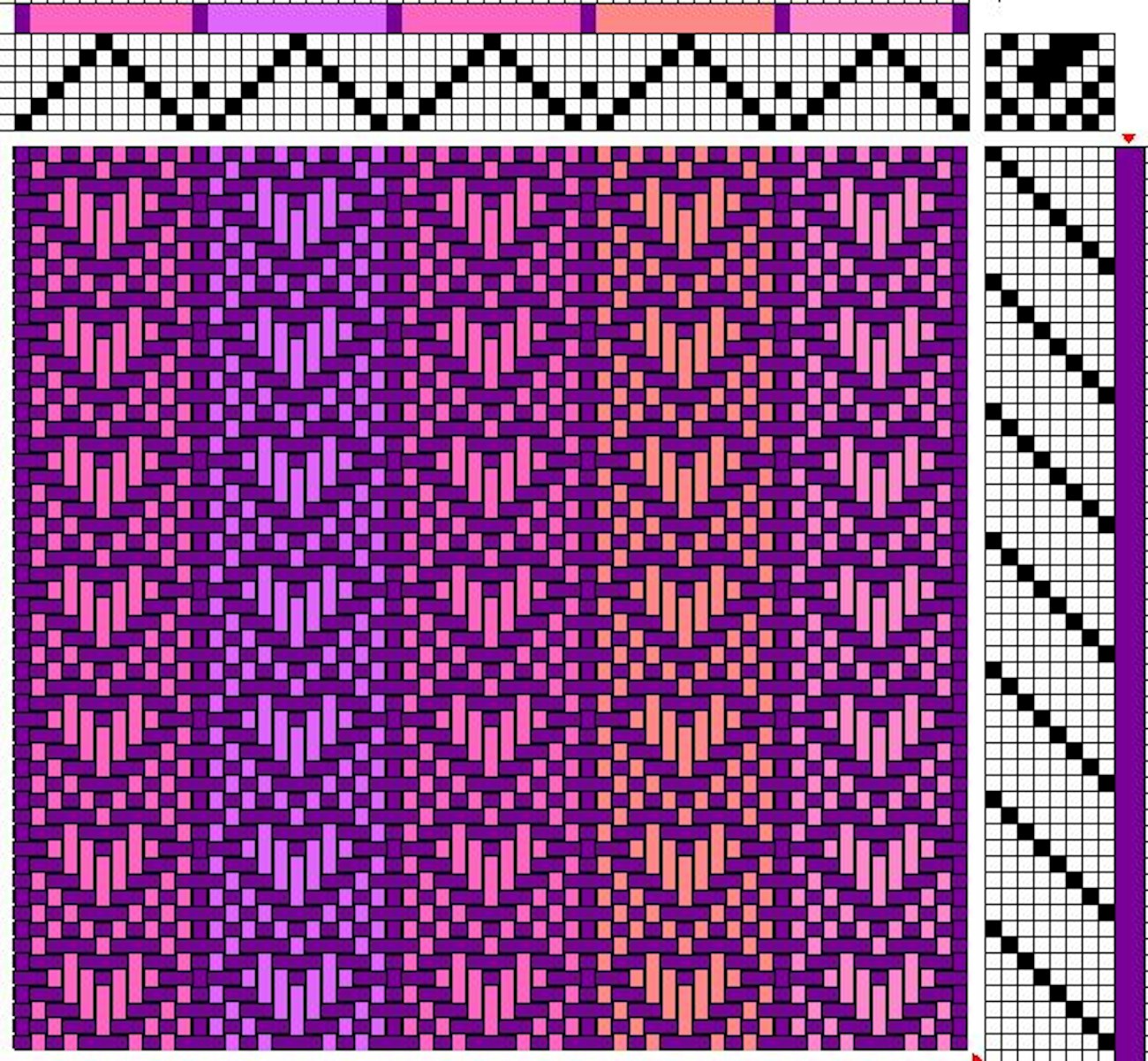 6-shaft twill heart