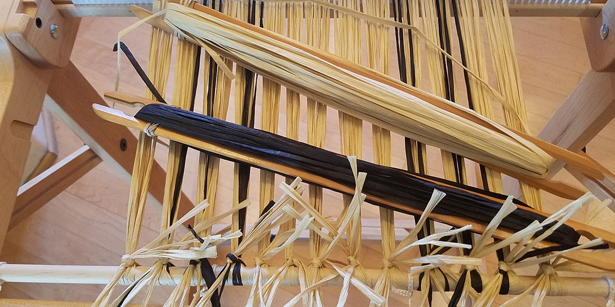 Raffia Placemats Ready to Weave Photo by Susan E. Horton