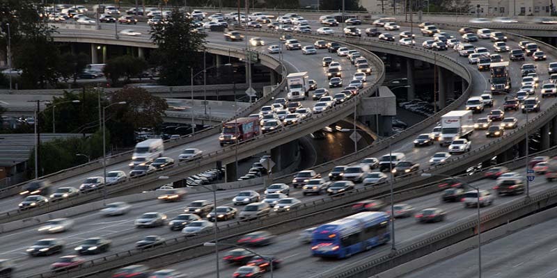 Los Angeles freeway traffic