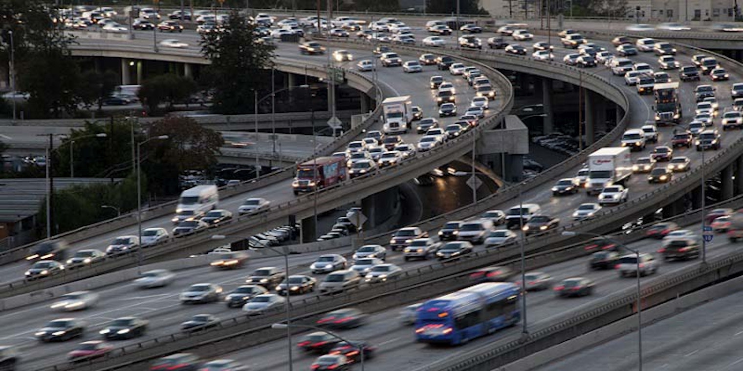 Los Angeles freeway traffic