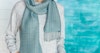 Turquoise Canvas Weave Scarf Image