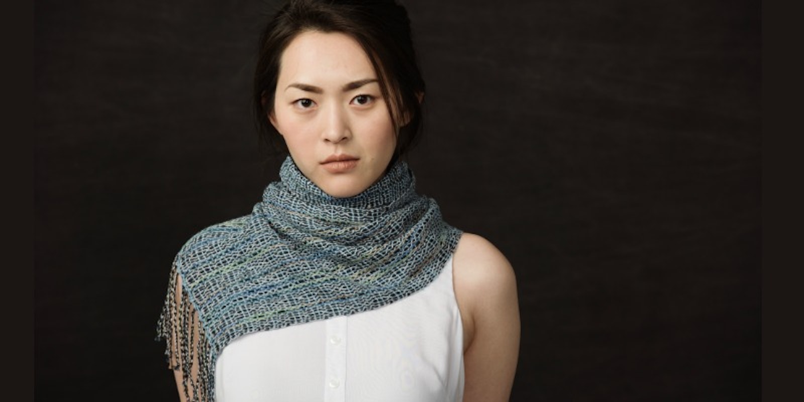 Bead Leno Scarf Handwoven
