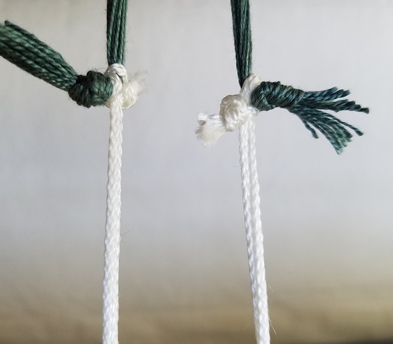 using loops to tie on with knots