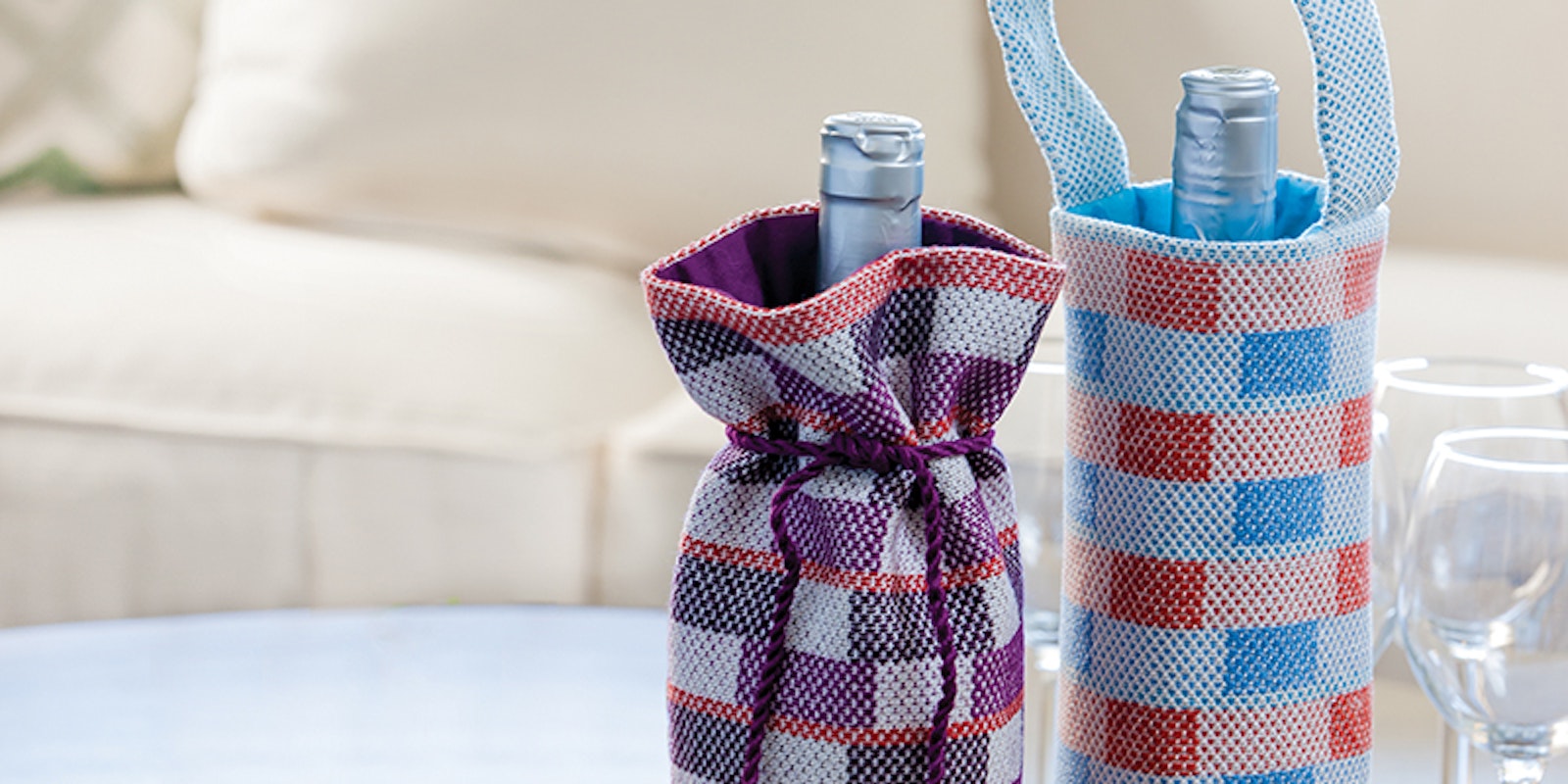 Hail to the Hostess Bottle Bags Sewing Instructions Primary Image