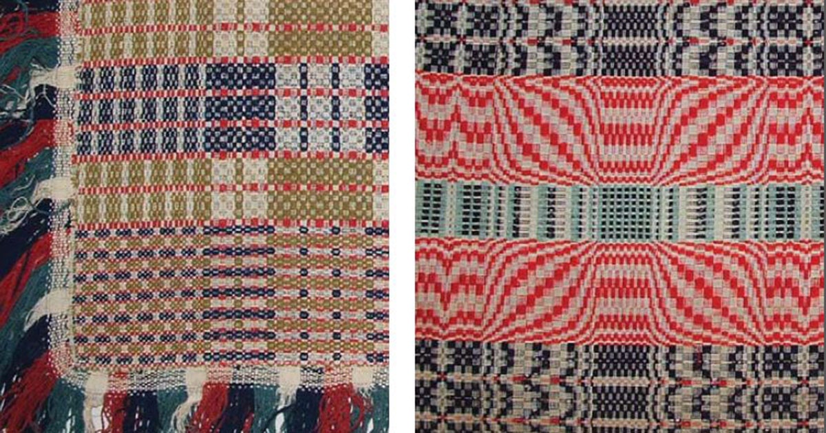 History of Early American Woven Coverlets Handwoven