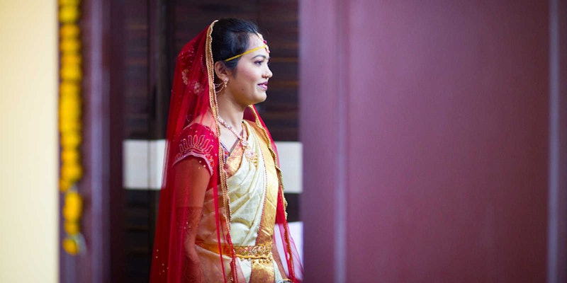 Woman in dupatta
