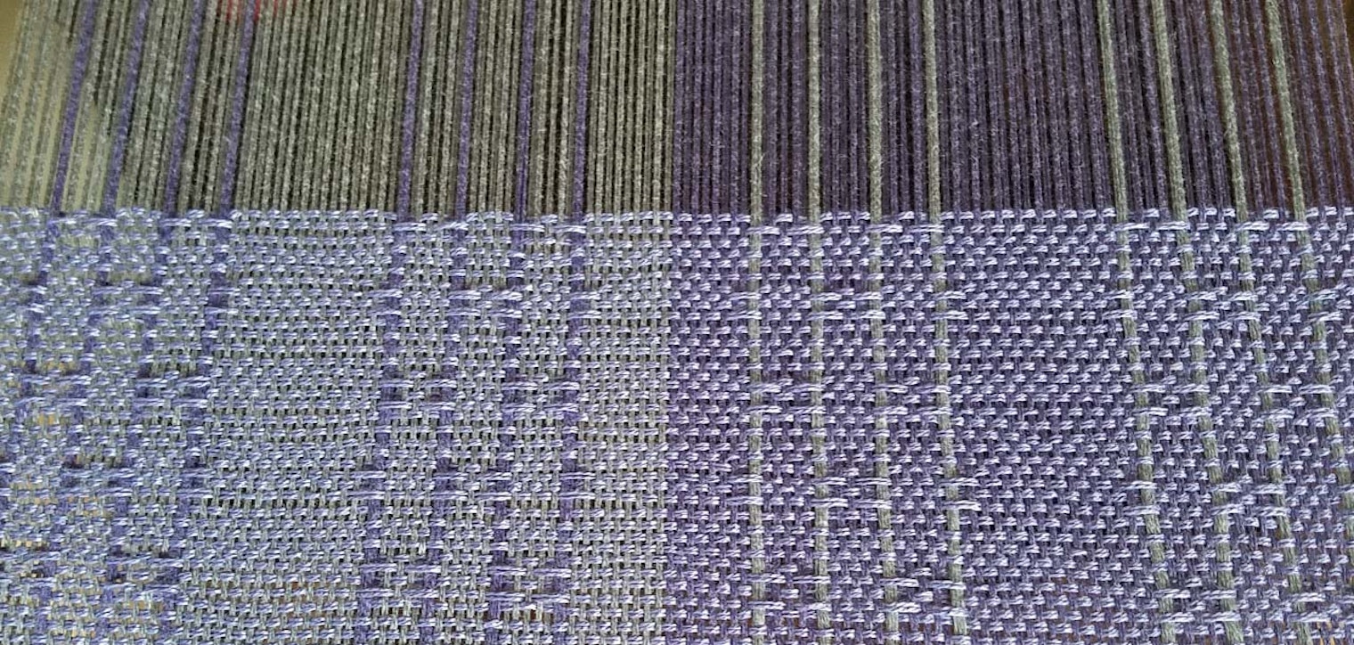 RH scarf on loom
