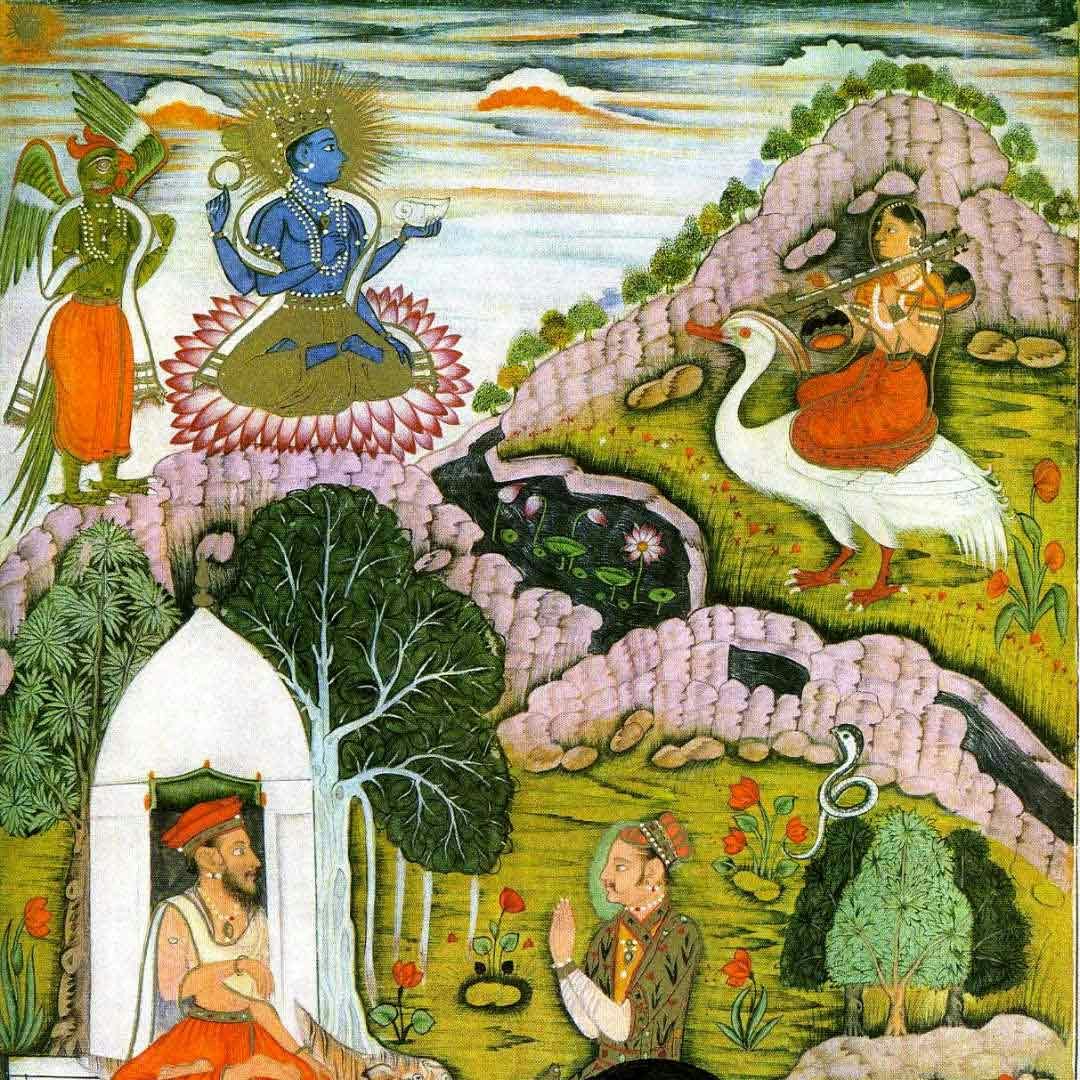 Vishnu and Saraswati