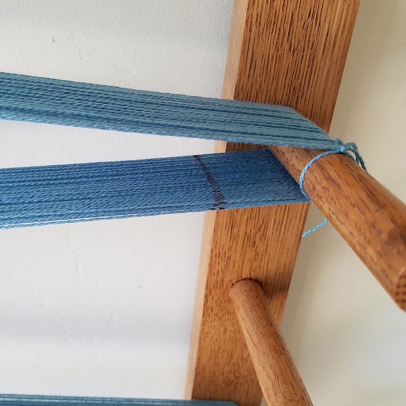 cutting warp on warping board