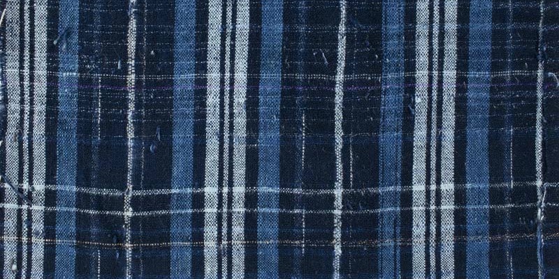 navy blue and white towel by Tom Knisely