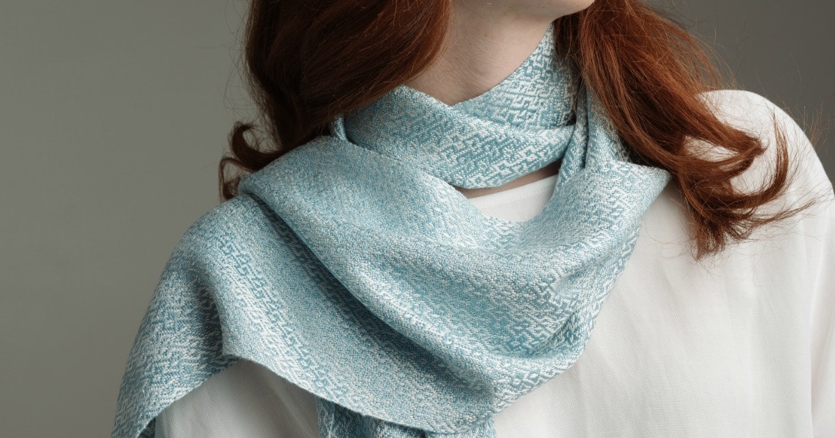 Silk Wall of Troy 16-Shaft Scarf | Handwoven