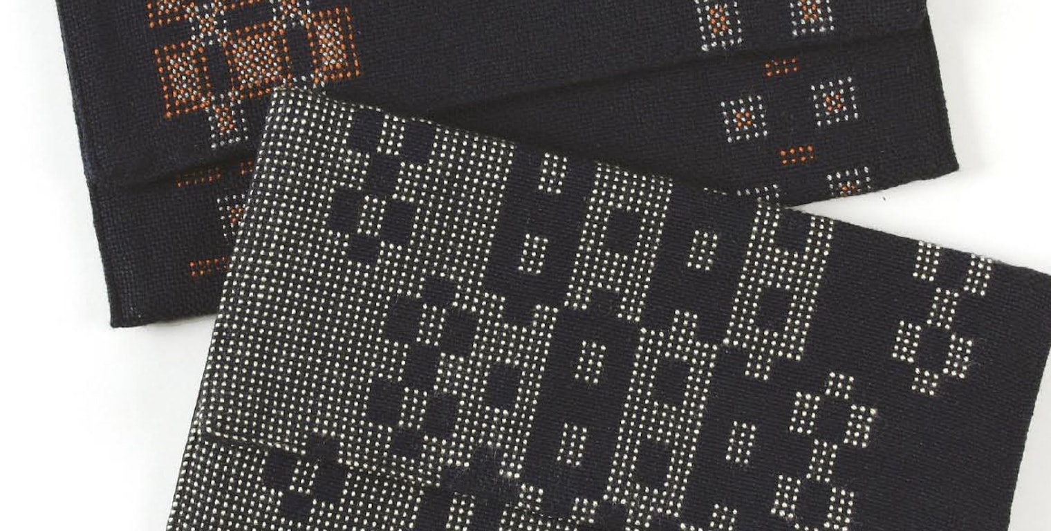 Diane Carpentier‘s Little Swivel Clutches in black, gray, and copper. Photo by Joe Coca