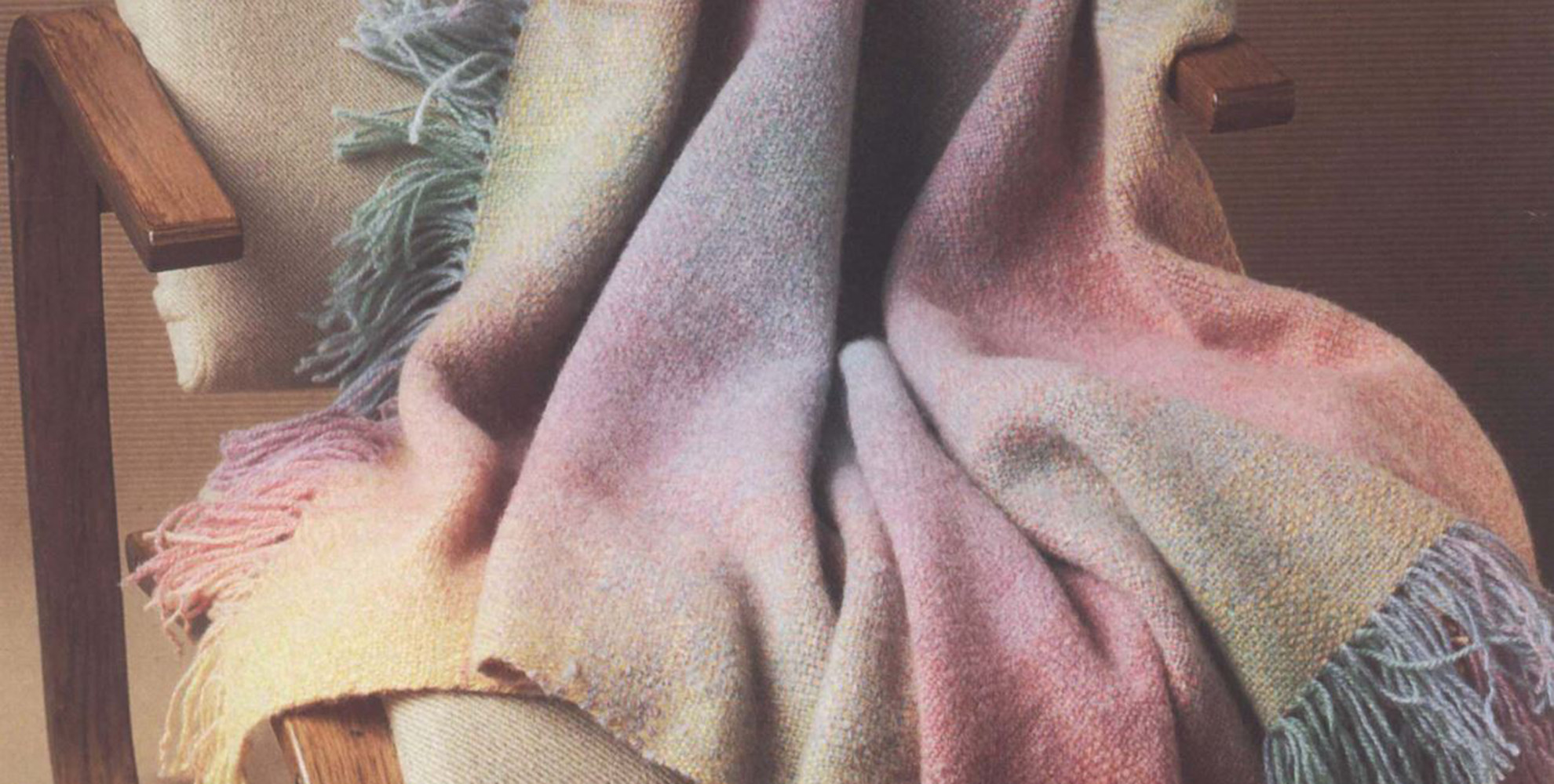 Pastel coloured 2025 throws