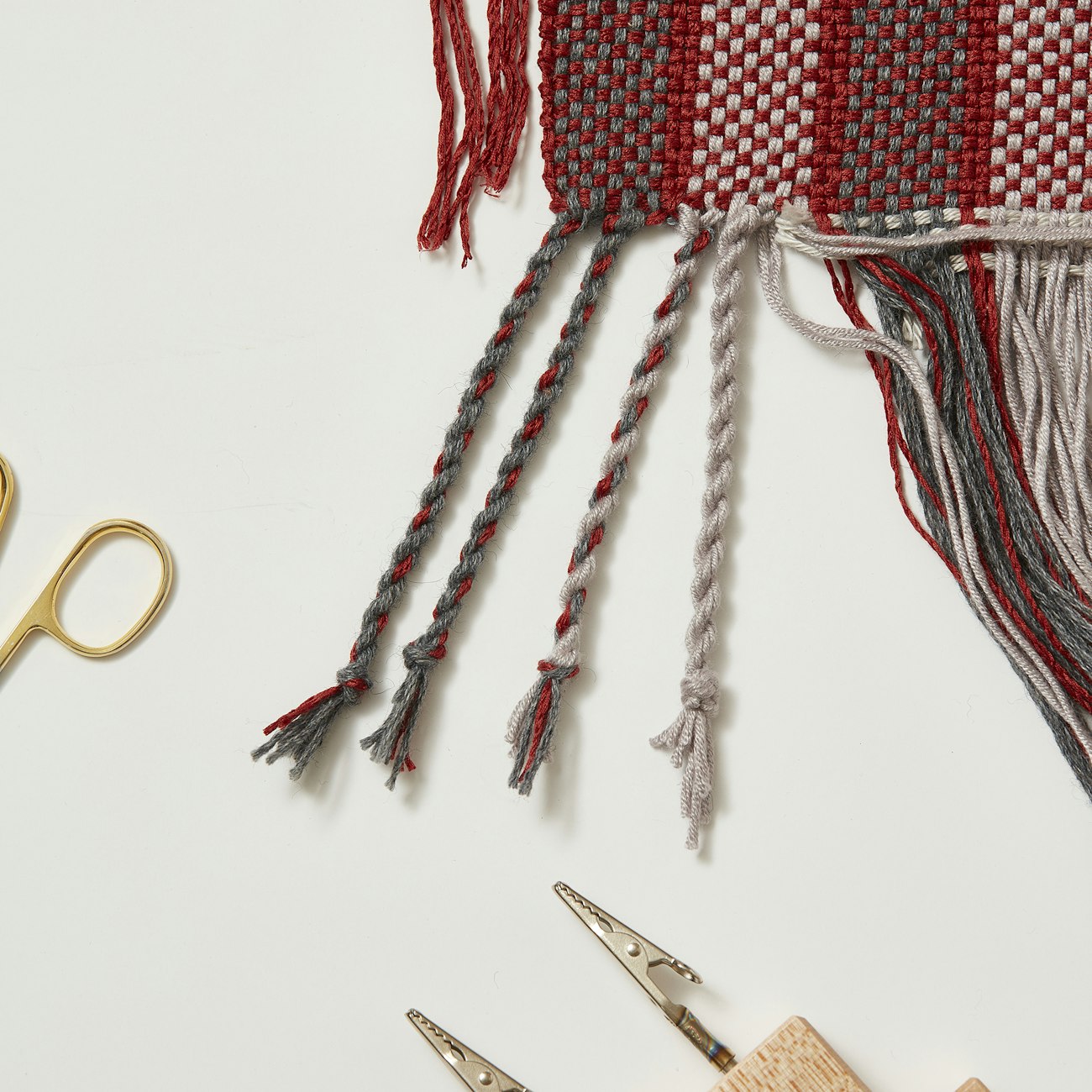 Once tied together, the bundles will twist together. Photo credit: George Boe