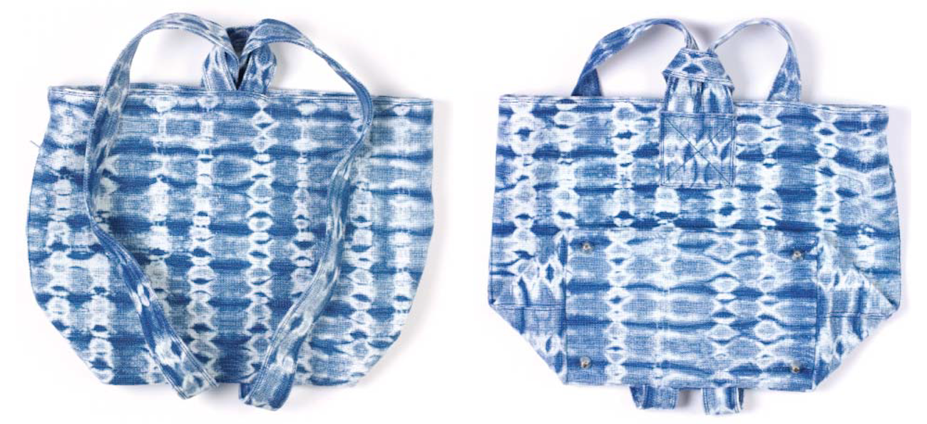 A back and front view of the finished bag. Photo by Joe Coca.