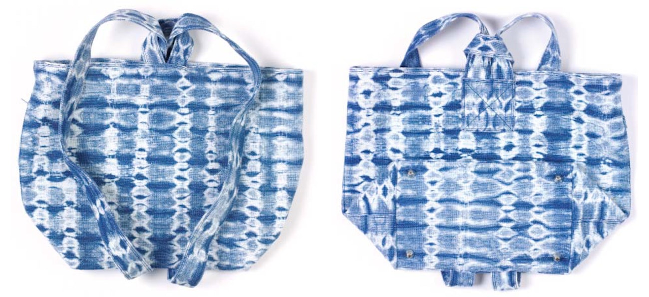 A back and front view of the finished bag. Photo by Joe Coca.