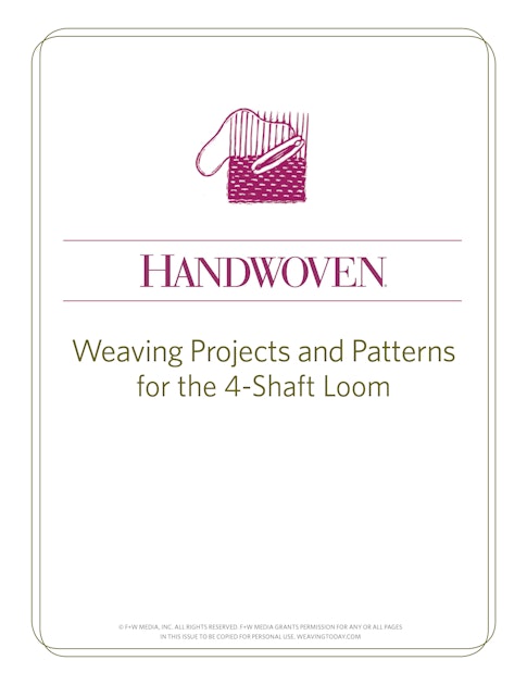 Free 4Shaft Loom Weaving Projects and Patterns Handwoven Library