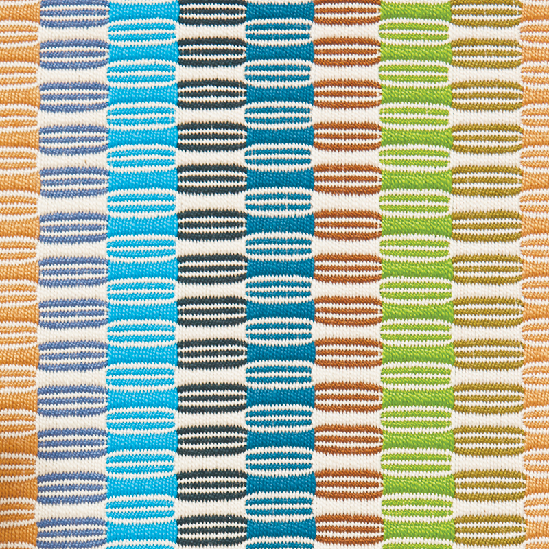 Distorted-Weft Rep Runner & Trio of Pillows | WIF Image