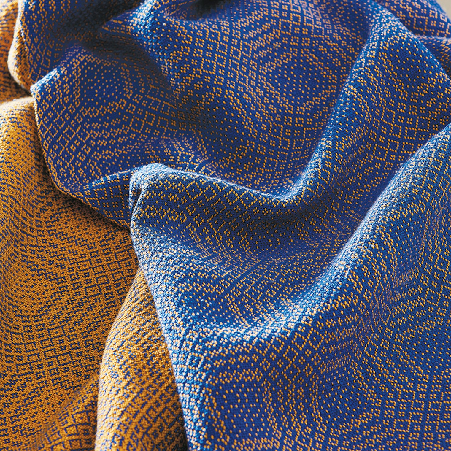 Sara Pate’s Alaska Flag Doubleweave Coverlet, from the March/April 2023 issue. Photo by George Boe