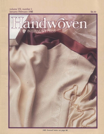 Cover of Handwoven January/February 1986