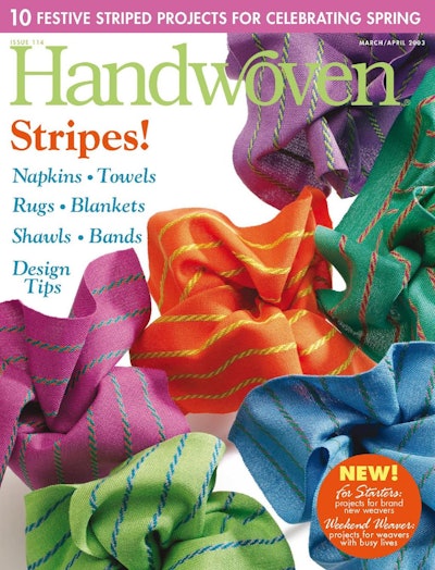 Cover of Handwoven March/April 2003