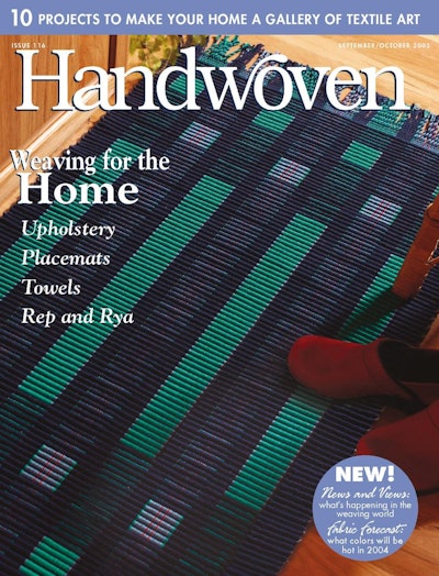 Cover of Handwoven September/October 2003