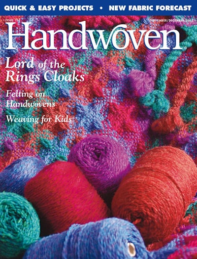 Cover of Handwoven November/December 2003