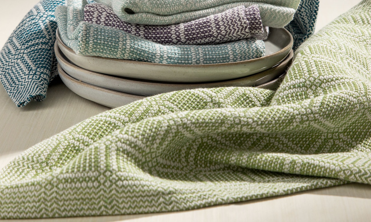 Rosebud Trellis Fingertip Towels by Malynda Allen. Photo by Matt Graves