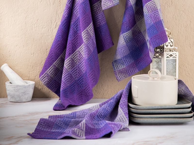 My Very Peri Perfect Towels by Tracy Kaestner. Photo by Matt Graves