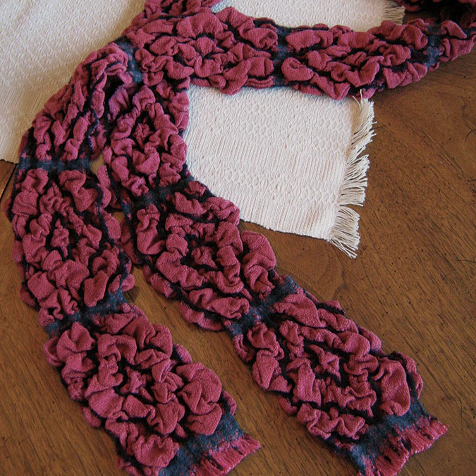Dozen Roses Scarf in Deflected Doubleweave Image
