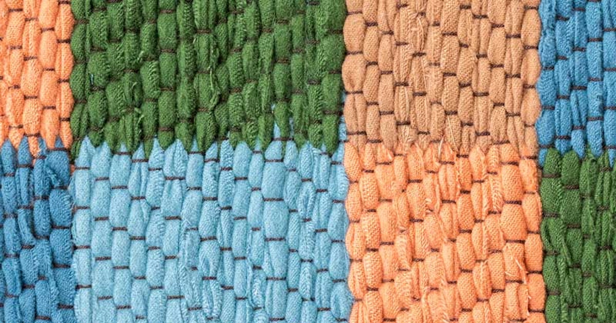 Sand and Sky Stitched Double Cloth Rug | WIF | Handwoven Library