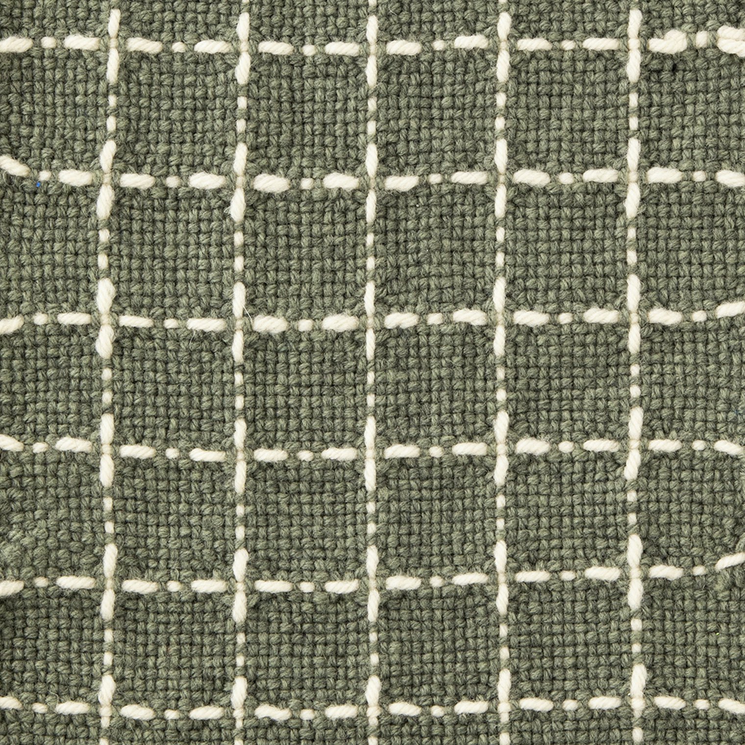 Sample 2: 4-shaft windowpane. What if the windowpanes were woven in Brown Sheep’s Lanalot singles yarn surrounded by single Harborside Aran warp end weft ends? Would that combination lead to differential shrinkage?