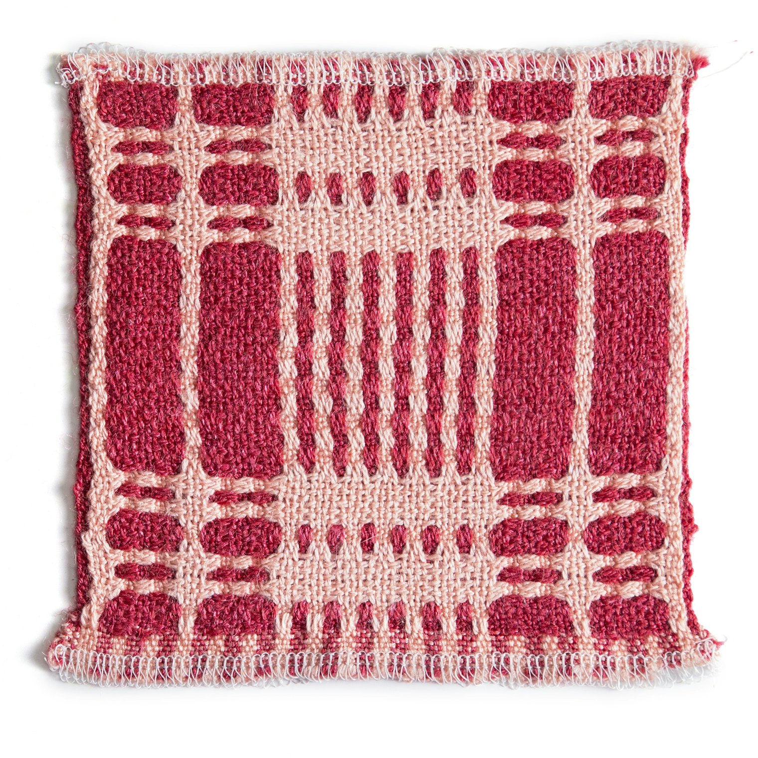 Sample 8: Zephyr, deflected doubleweave with alternate tie-up and treadling.