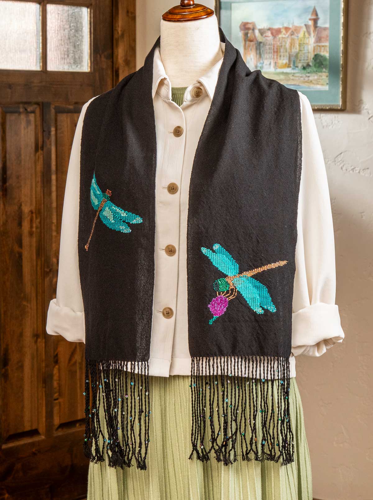 Dragonflies Alight Scarf | Project PDF  Image