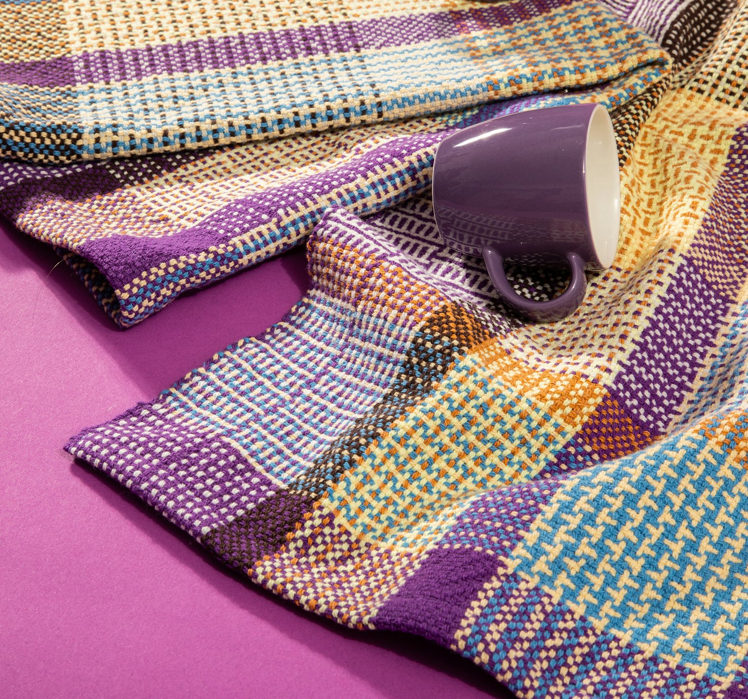 Deborah Jarchow’s Eclectic Color and Weave towels are woven in plain weave.