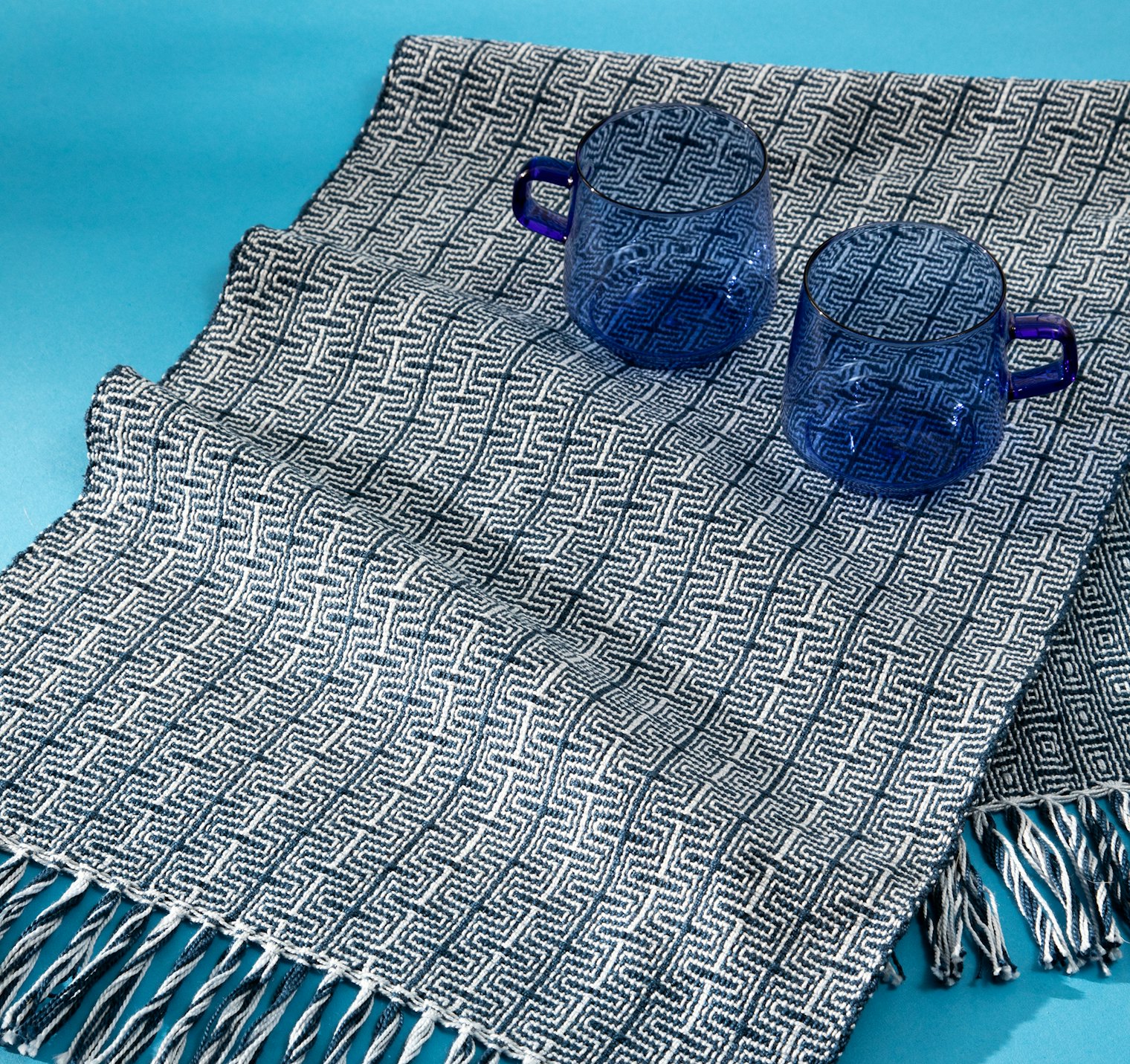 Merriel Miller’s Mid-Century Modern Runner is woven in twill using color-and-weave.