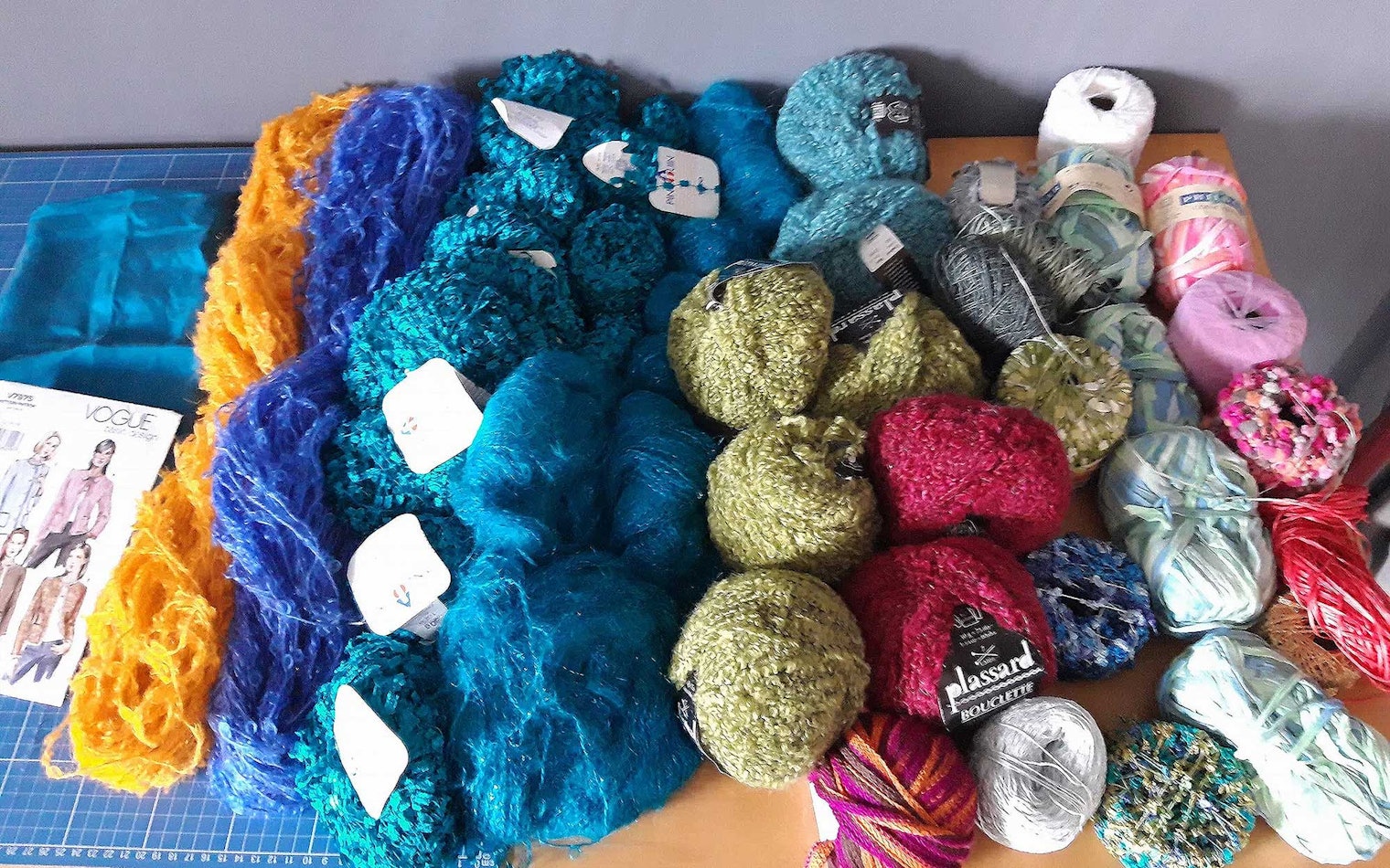 Barbara’s project yarns included many colors and textures.