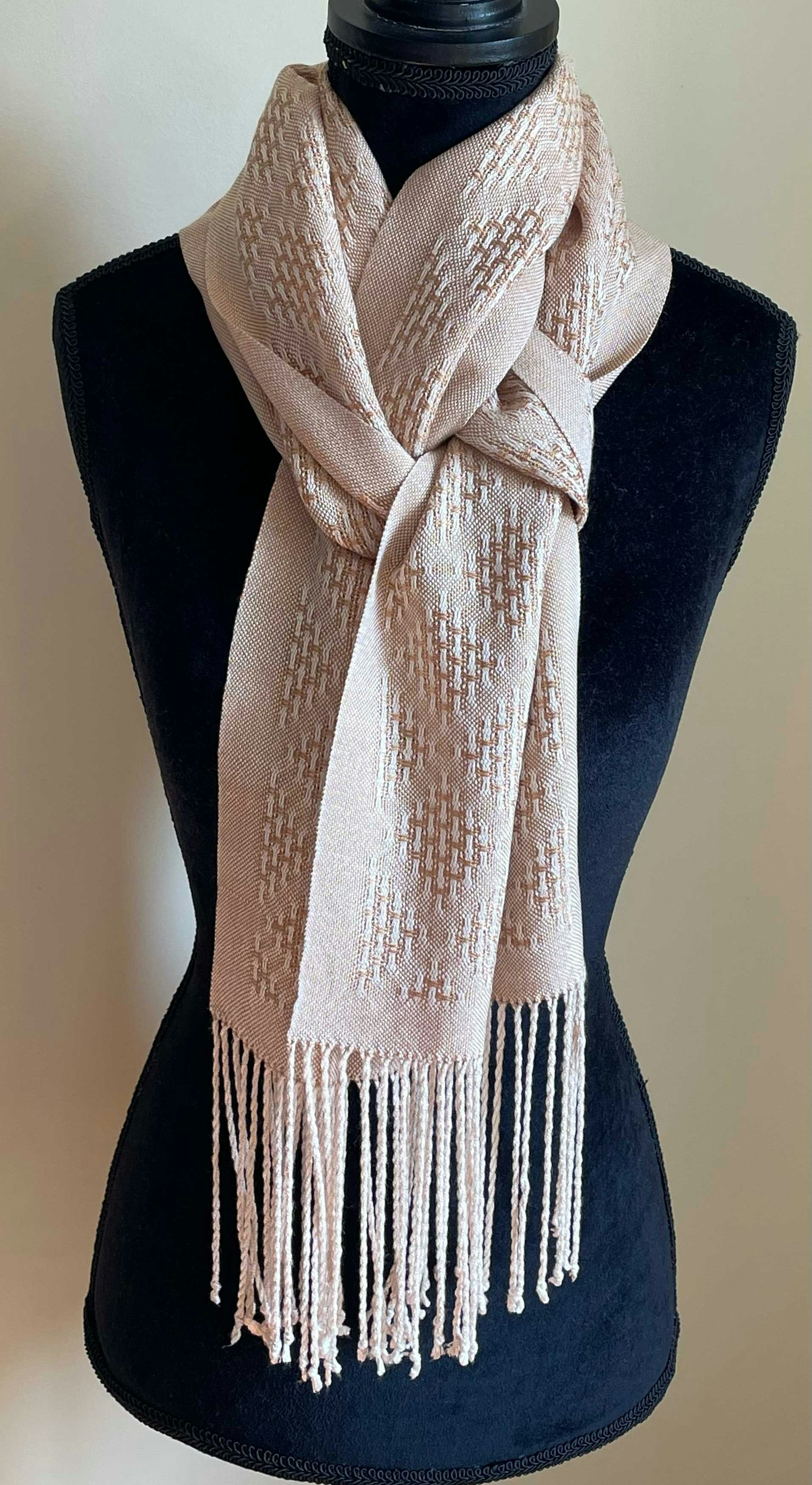 Old Gold: Linda Riley’s version of Sharon Alderman’s Silk Lace Shawl design