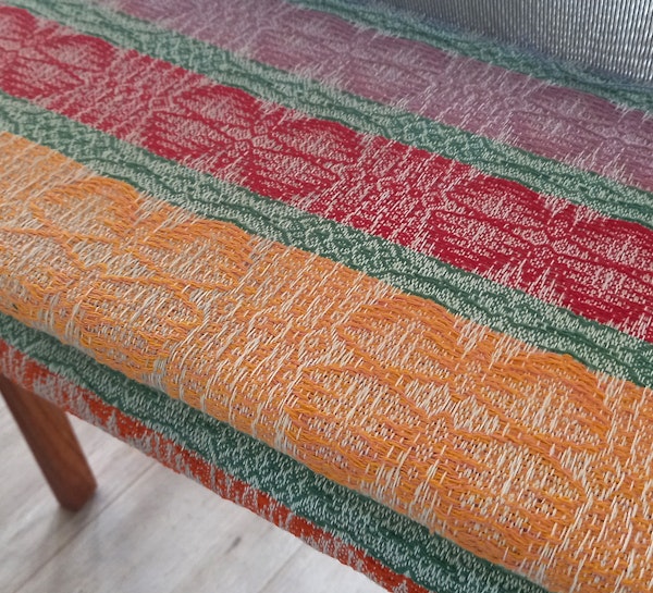 A closer look at Meryl Hilyard’s version of Tina Glassenbury’s Hawk Moth Towels design