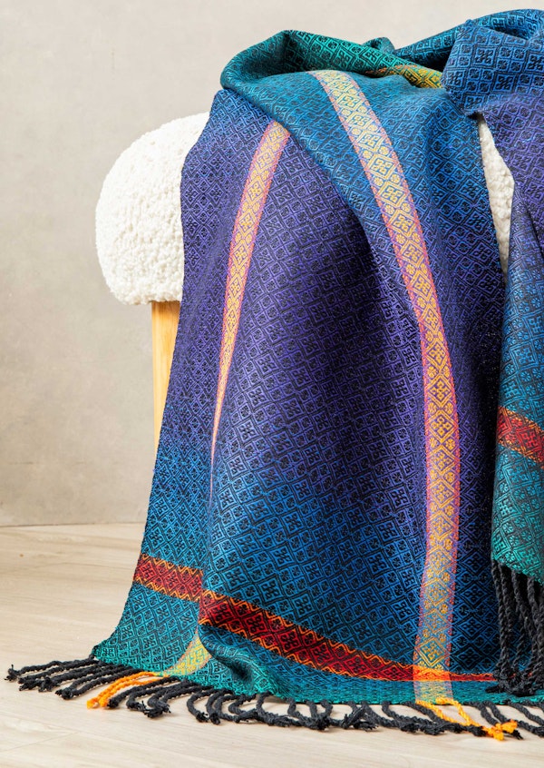Tien Chiu’s Fire Over Water Shawl