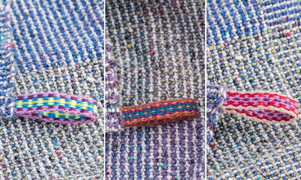 Dorothy Tuthill’s Adventure Utility Squares use inkle band leftovers as loops for holding and fastening. Photo by Matt Graves