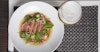 Hamachi with White “Beer Soy” Basil Broth Recipe Image