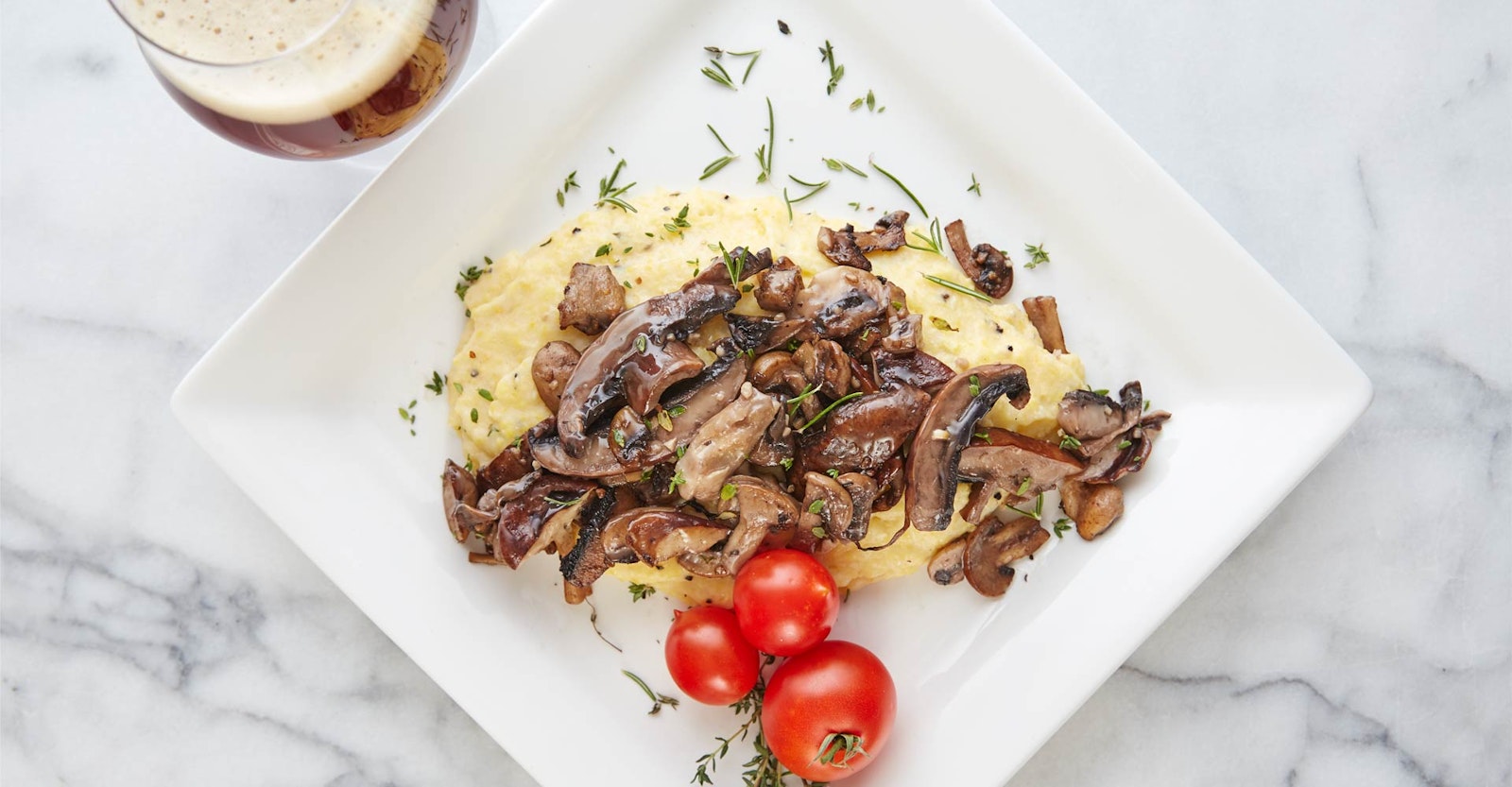 BeerBraised Mushrooms with Herbed Polenta Recipe Craft Beer & Brewing