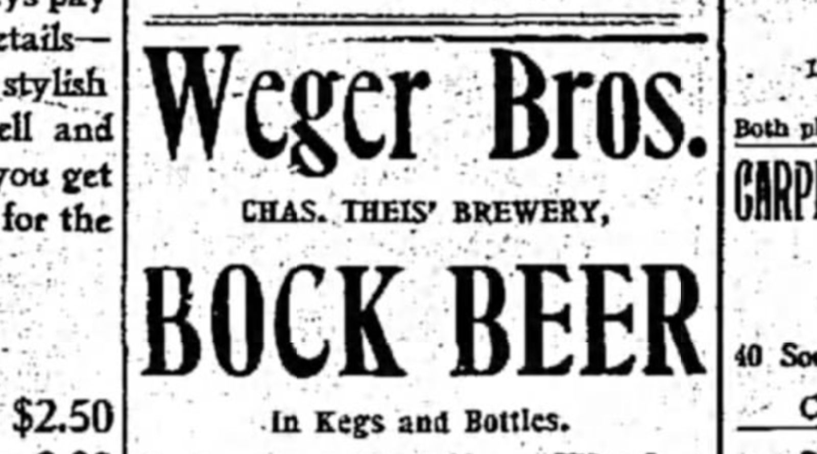 Weger Brothers American Bock 1909