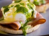 Cooking With Beer: Ale-Poached Eggs Benedict with Arugula Pesto Image