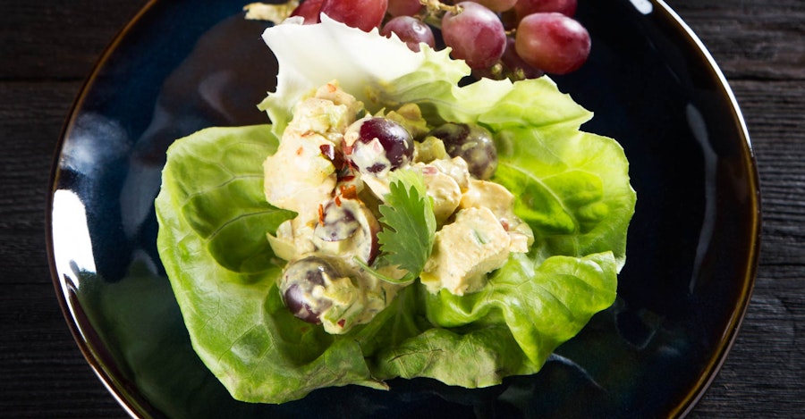 Coconut Porter Curry Chicken Lettuce Wraps Recipe Image