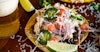 Cooking with Lager: Chicken Tostadas with Mashed Black Beans Image