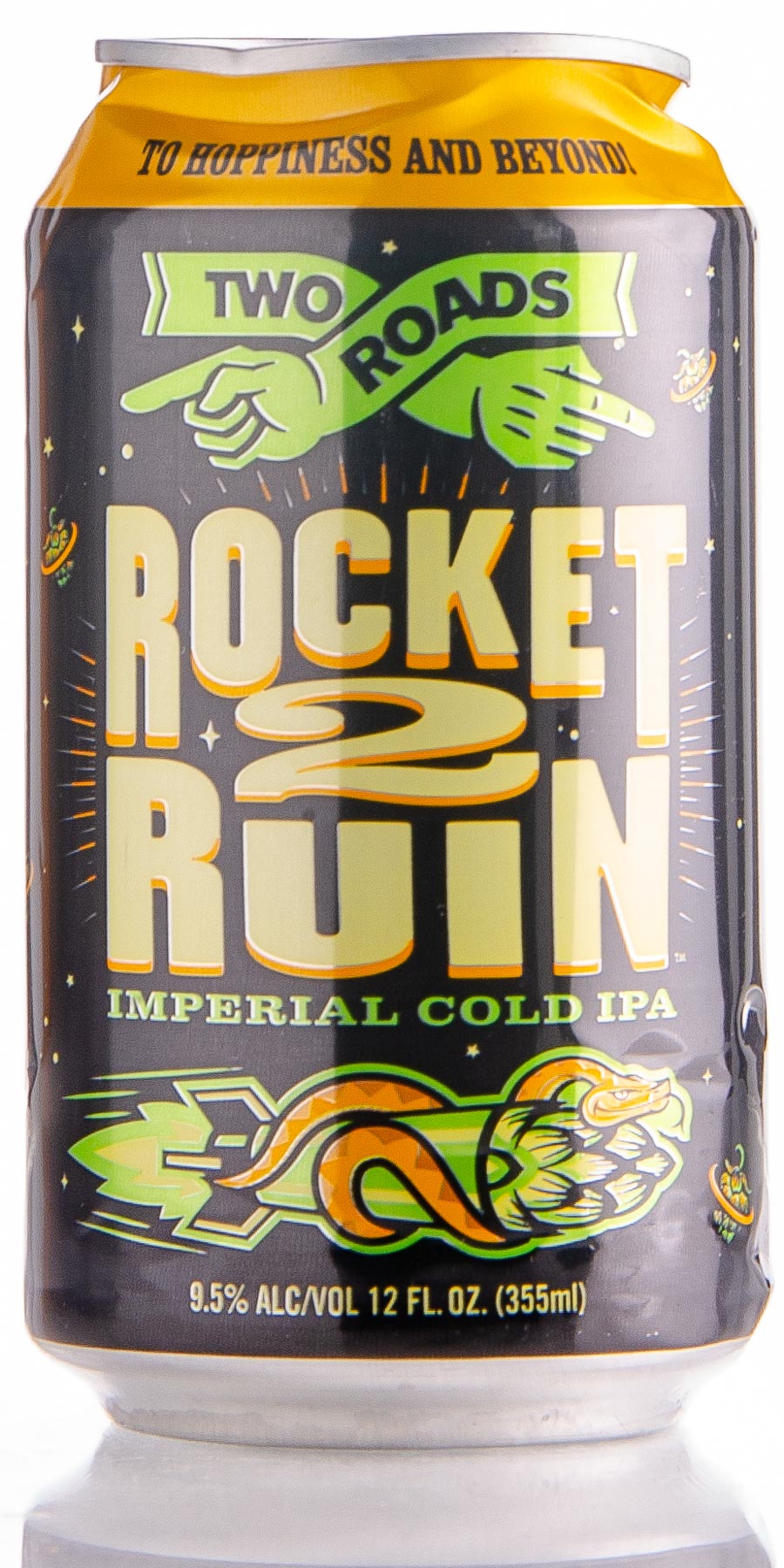 Review: Rocket 2 Ruin Imperial Cold IPA | Two Roads Brewing Co