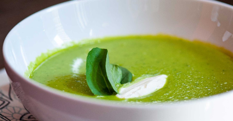 Cooking with IPA: English Pea, Watercress, and Mint Soup Image